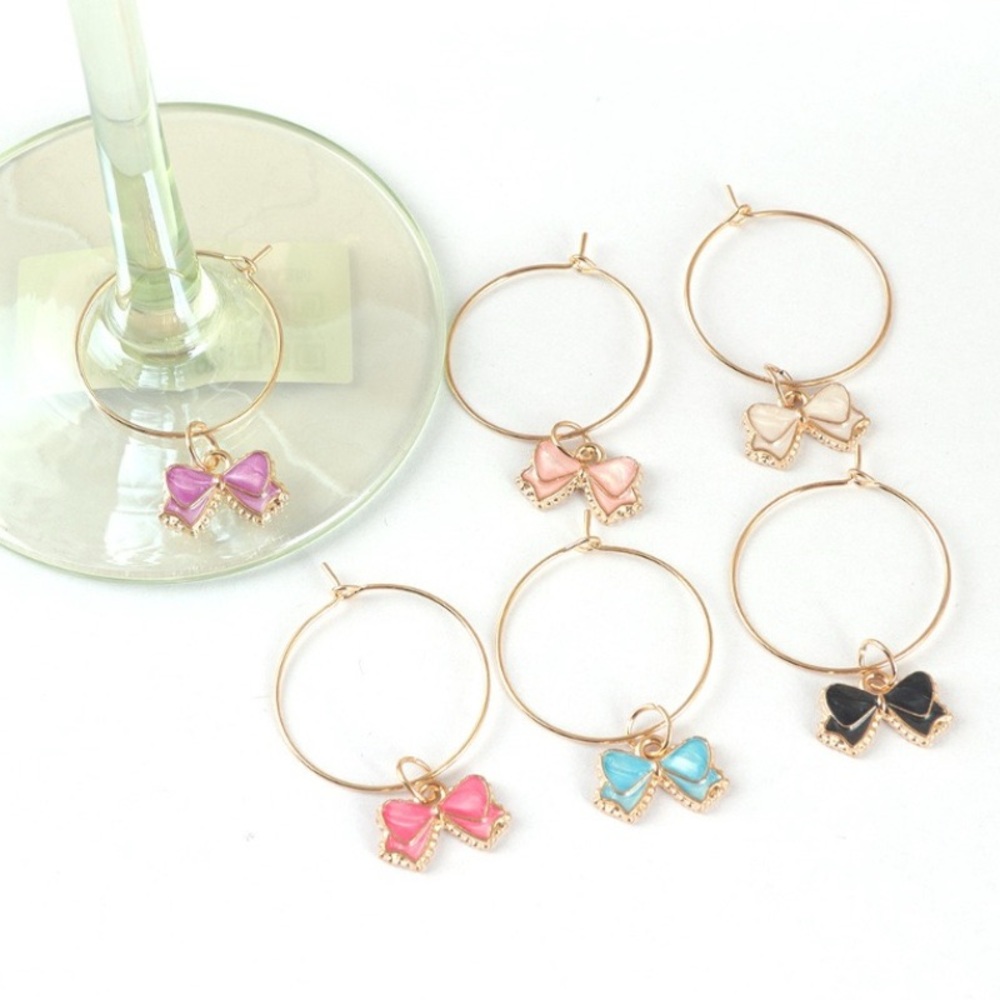 Bow Wine Charms - The Bar Shop by Ciroa - Set of 6!
